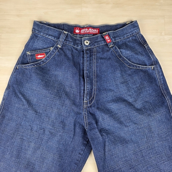 Vintage Y2K JNCO Crown Embroidery Size 30 Long 20"‎ Inseam Shorts - Picture 6 of 14